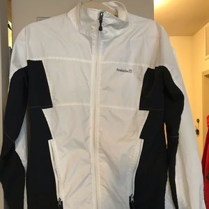 Avalanche black and white wind breaker